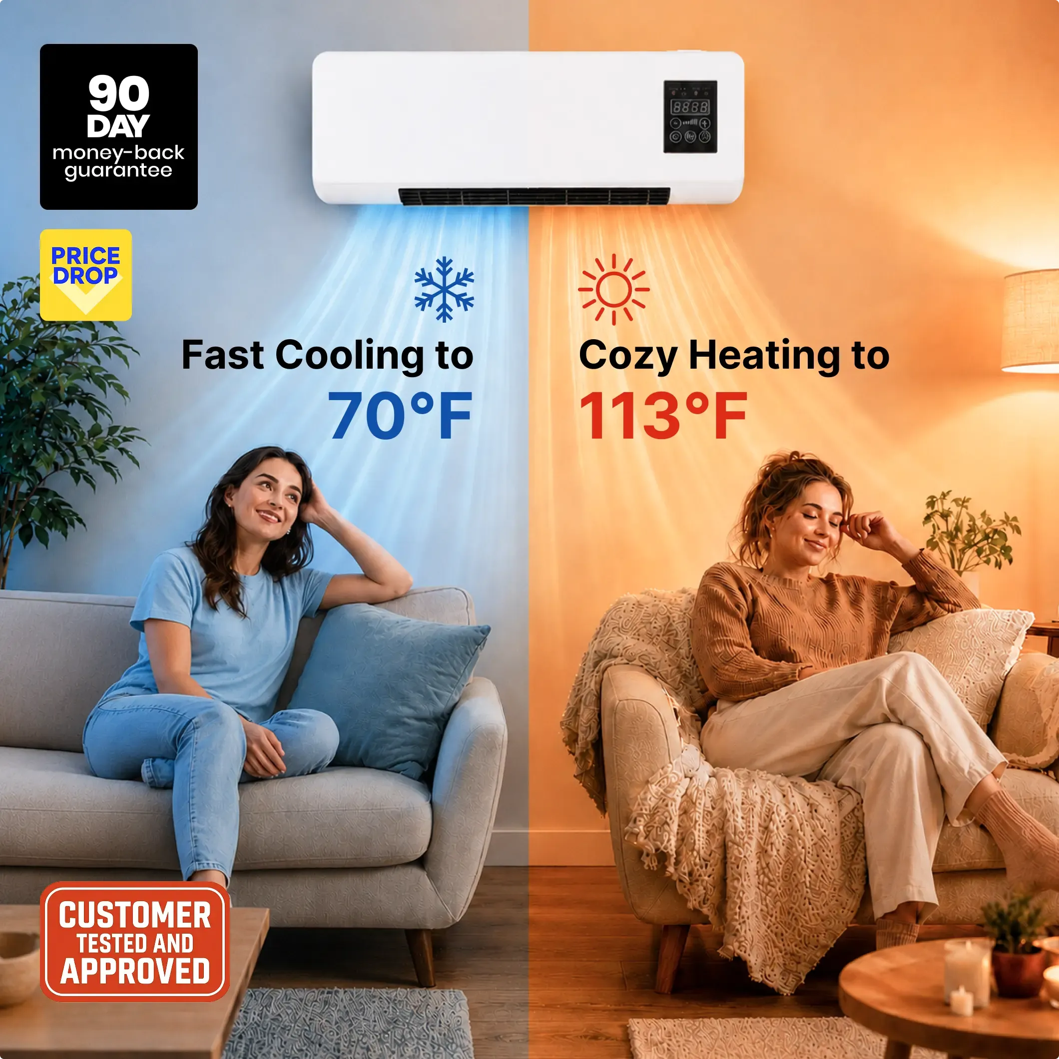 SolyBall draagbare airconditioner — koelt en verwarmt zonder installatie